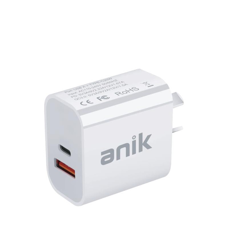 Anik 20W PD USB C Wall Charger Power Adapter