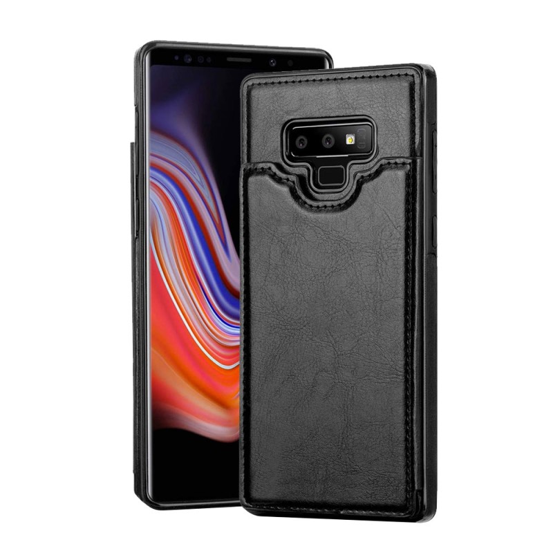 Back Flip Leather Wallet Case Cover for Samsung Galaxy Note 9 - Black
