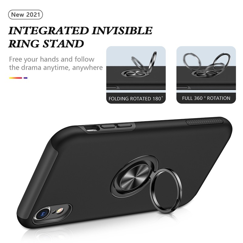 SKIN-X Series Magnetic Flip Case Cover for iPhone XR - Black
