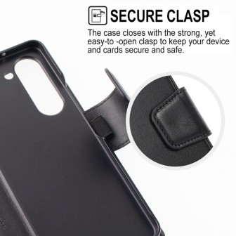 Premium PU Flip Leather Wallet Case for Samsung Galaxy A07 4G - Black