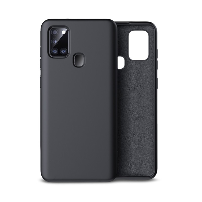 Liquid Silicone Case Cover for Samsung Galaxy A21s - Black