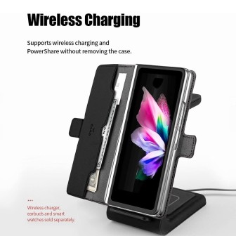 Samsung Galaxy Z Fold5 Leather Wallet Flip Diary Case Cover