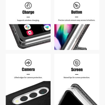 Samsung Galaxy Z Fold6 Leather Wallet Flip Diary Case Cover