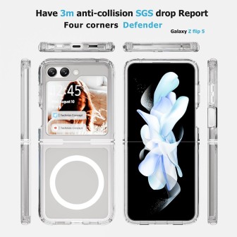 Samsung Galaxy Z Flip6 Slim Shockproof Clear MagSafe Compatible Case C
