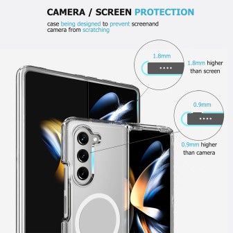 Samsung Galaxy Z Fold6 Slim Shockproof Clear MagSafe Compatible Case C