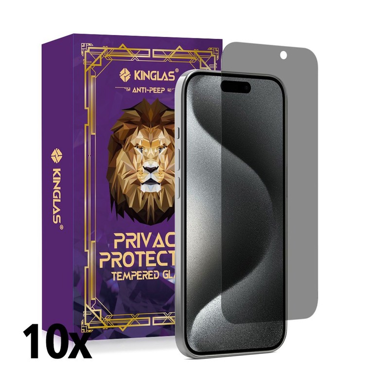 iPhone 14 Pro Privacy Anti-Spy Tempered Glass Screen Protector - 10 Pa