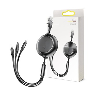 Golden Loop Retractable 3 in 1 USB Cable 3.5A (35cm-120cm)