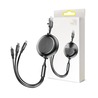 Golden Loop Retractable 3 in 1 USB Cable 3.5A (35cm-120cm)