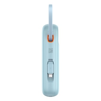 Qpow2 Dual-Cable Digital Display Fast Charge Power Bank 10000mAh 22.5W - Purple