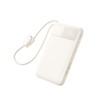 EnerFill FC11 Digital Display Power Bank with Dual Built-in Cables - Beige