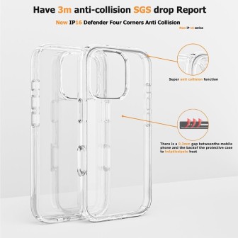 iPhone 17 Air Slim Shockproof Clear Case Cover - Shiny Clear