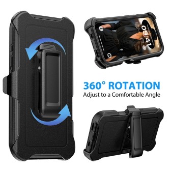 iPhone 17 Air Rugged Armor Belt Clip Holster Case Cover - Navy