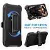 iPhone 17 Air Rugged Armor Belt Clip Holster Case Cover - Navy