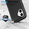 iPhone 17 Air Rugged Armor Belt Clip Holster Case Cover - Navy
