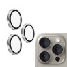 iPhone 16 Pro / 16 Pro Max / 14 Pro / 14 Pro Max Metal Ring Camera Lens - Silver