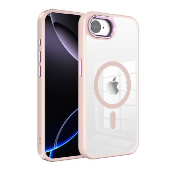 iPhone 17 Air Clear with Metal Camera Frame Case Cover - Pink