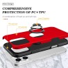 iPhone 16 Pro Max Shockproof with Ring Holder Stand Case Cover - Black