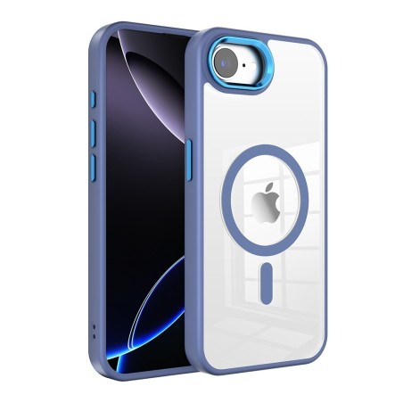 iPhone 17 Air Clear with Metal Camera Frame Case Cover - Blue