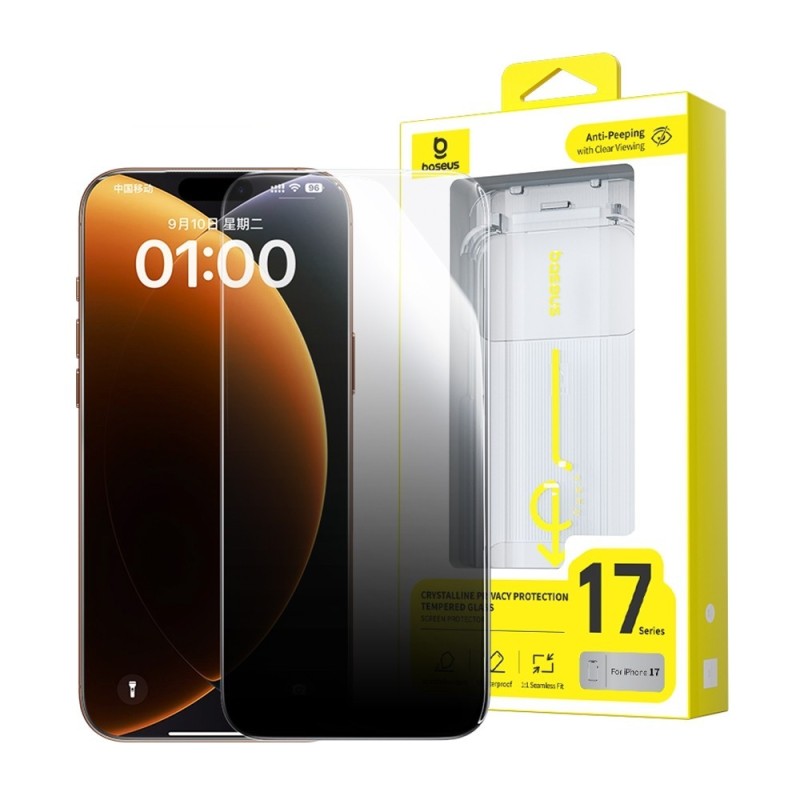 iPhone 17 Privacy Anti-Spy Easy-Install Tempered Glass Screen Protecto