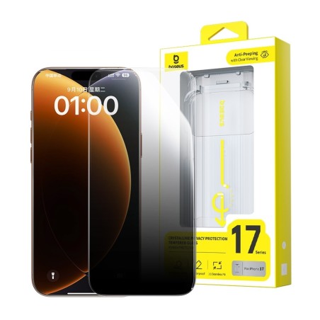 iPhone 17 Privacy Anti-Spy Easy-Install Tempered Glass Screen Protecto