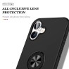iPhone 17 Shockproof with Ring Holder Stand Case Cover - Pink
