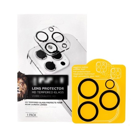 iPhone 15 Pro / 15 Pro Max Black Edge Camera Lens Protector