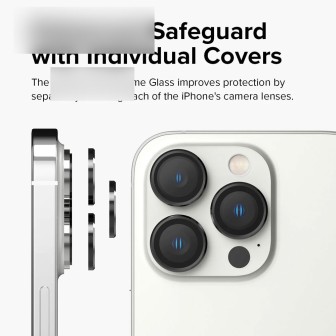iPhone 15 Pro / 15 Pro Max HD Clear Camera Lens Protector - Graphite