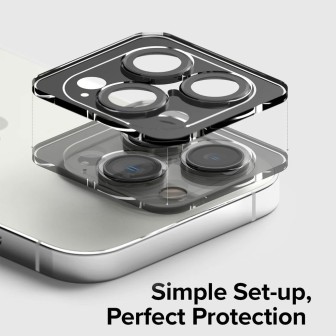 iPhone 15 Pro / 15 Pro Max HD Clear Camera Lens Protector - Graphite
