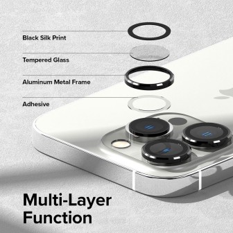 iPhone 15 Pro / 15 Pro Max HD Clear Camera Lens Protector - Graphite