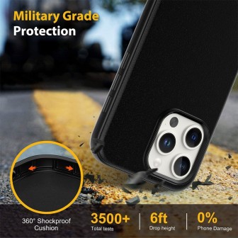 iPhone 16 Pro Max Hybrid Shockproof Case Cover - Transparent