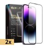 iPhone 14 Pro Max Full Coverage Tempered Glass Screen Protector - 2 Pa