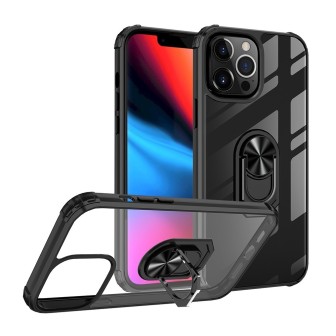 iPhone 14 Pro Max Shockproof with Ring Holder Stand Case Cover - Red