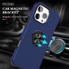 iPhone 16 Pro Shockproof with Ring Holder Stand Case Cover - Black