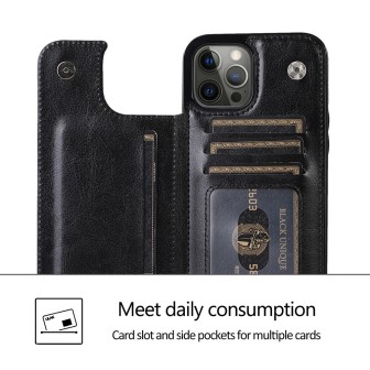iPhone 15 Pro Max Leather Wallet Flip Diary Case Cover - Brown