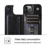 iPhone 15 Pro Max Leather Wallet Flip Diary Case Cover - Brown