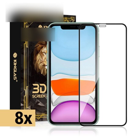 iPhone 12 Pro Max Full Coverage Tempered Glass Screen Protector - 8 Pa
