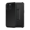 iPhone 15 Pro Max Rugged Armor Belt Clip Holster Case Cover - Black