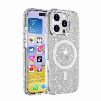 iPhone 16 Pro Slim Shockproof Clear Case Cover - Shiny Clear