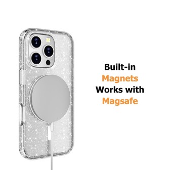 iPhone 16 Pro Slim Shockproof Clear Case Cover - Shiny Clear