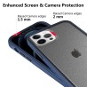 iPhone 12 Pro Max Heavy-Duty Armor Shockproof Case Cover - Black / Navy | Australia
