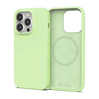 iPhone 15 Pro Max MagSafe Compatible Liquid Silicone Case Cover - Mint
