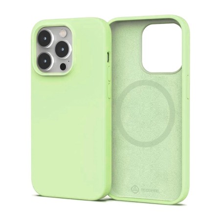 iPhone 15 Pro Max MagSafe Compatible Liquid Silicone Case Cover - Mint