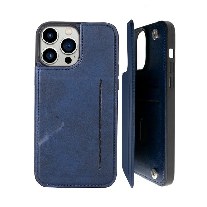 iPhone 14 Pro Max Leather Wallet Flip Diary Case Cover - Brown