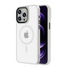 iPhone 13 Pro Max Clear with Metal Camera Frame Case Cover - White