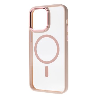 iPhone 14 Pro Max Clear with Metal Camera Frame Case Cover - Pink | Australia