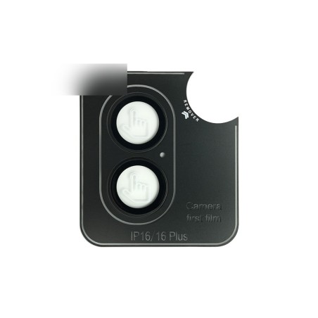 iPhone 16 / 16 Plus Metal Ring Camera Lens Protector - Black