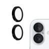 iPhone 16 / 16 Plus Metal Ring Camera Lens Protector - Silver