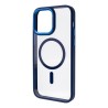 iPhone 14 Pro Max Clear with Metal Camera Frame Case Cover - Blue