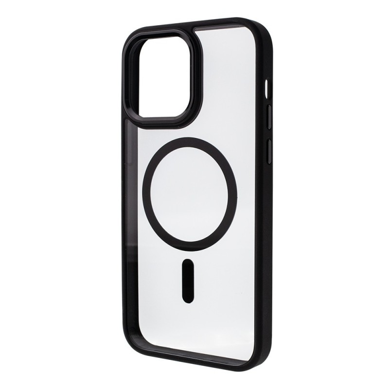iPhone 14 Pro Max Clear with Metal Camera Frame Case Cover - White