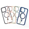 iPhone 14 Pro Max Clear with Metal Camera Frame Case Cover - White